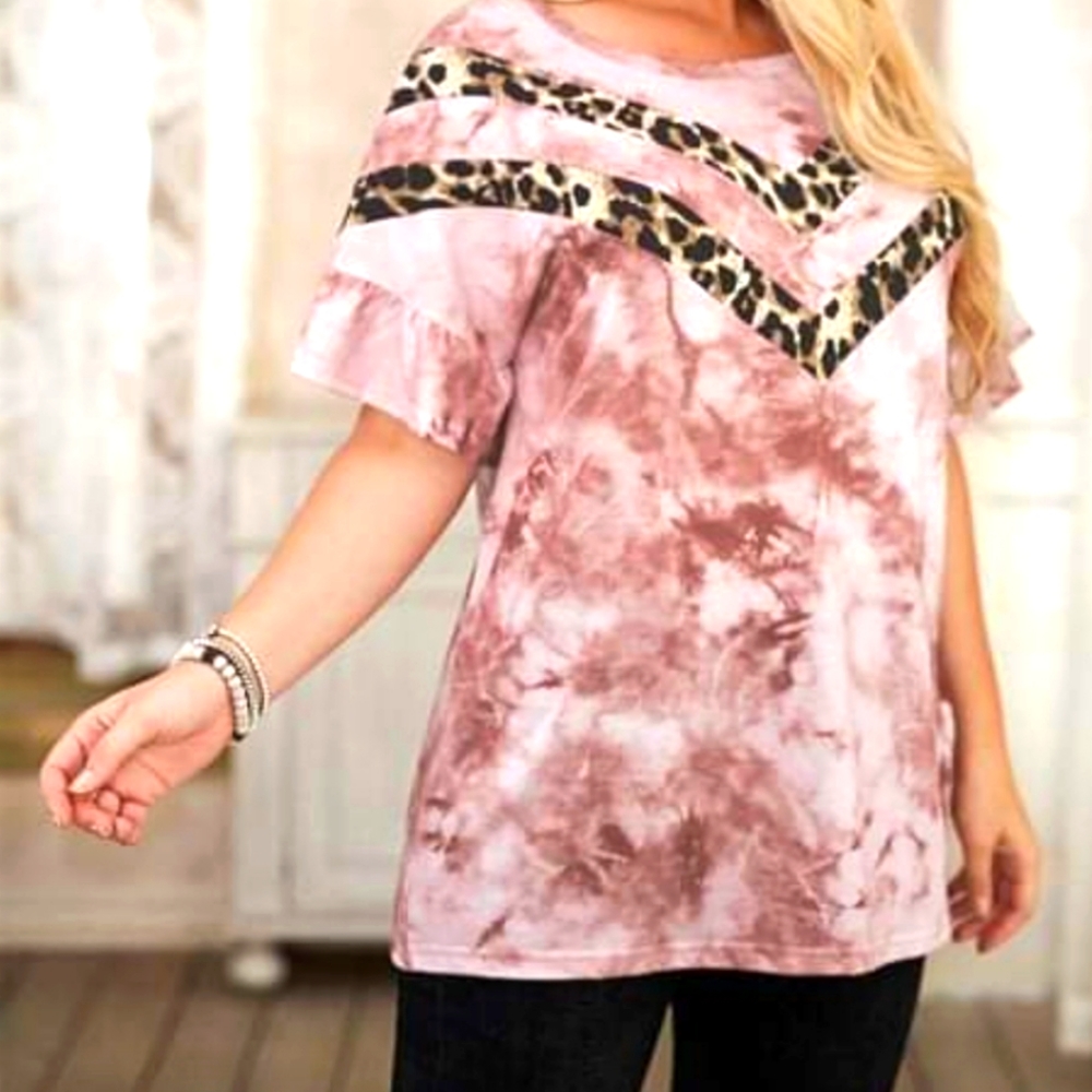 Tie Dye with leopard accent